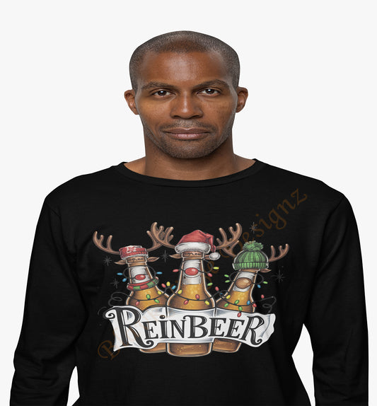 Funny ReinBeer Men T-Shirt