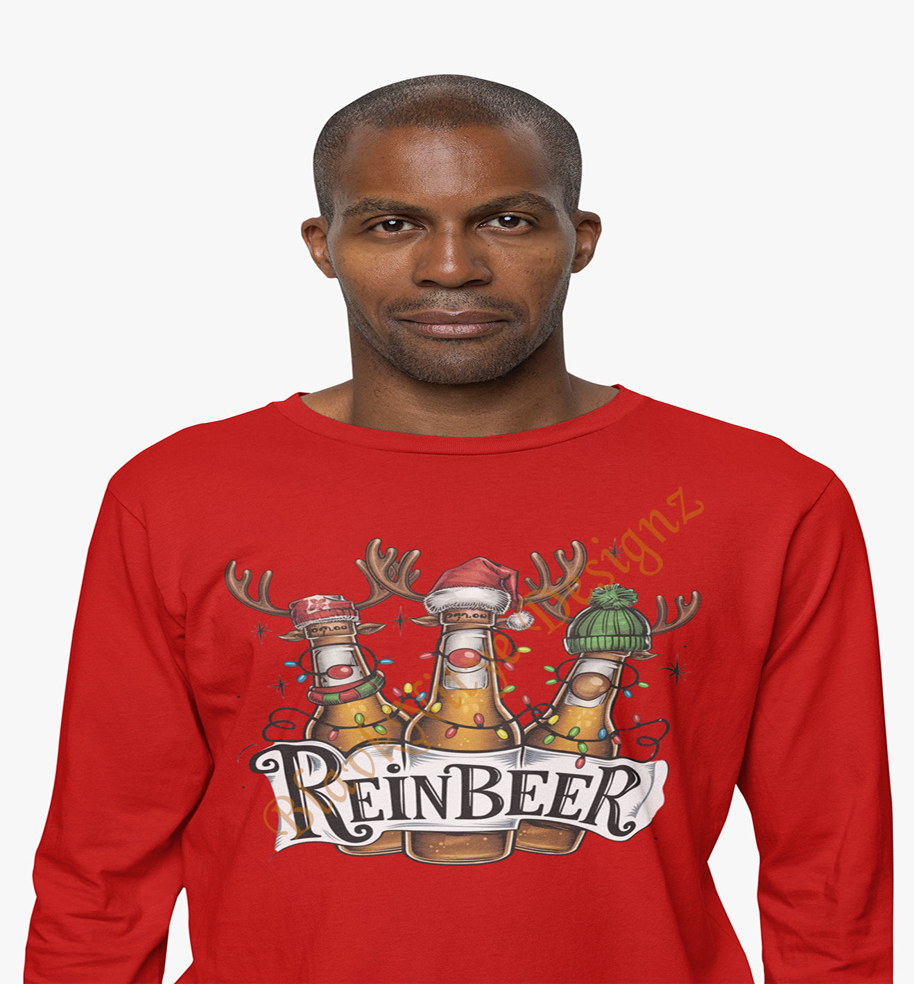 Funny ReinBeer Men T-Shirt