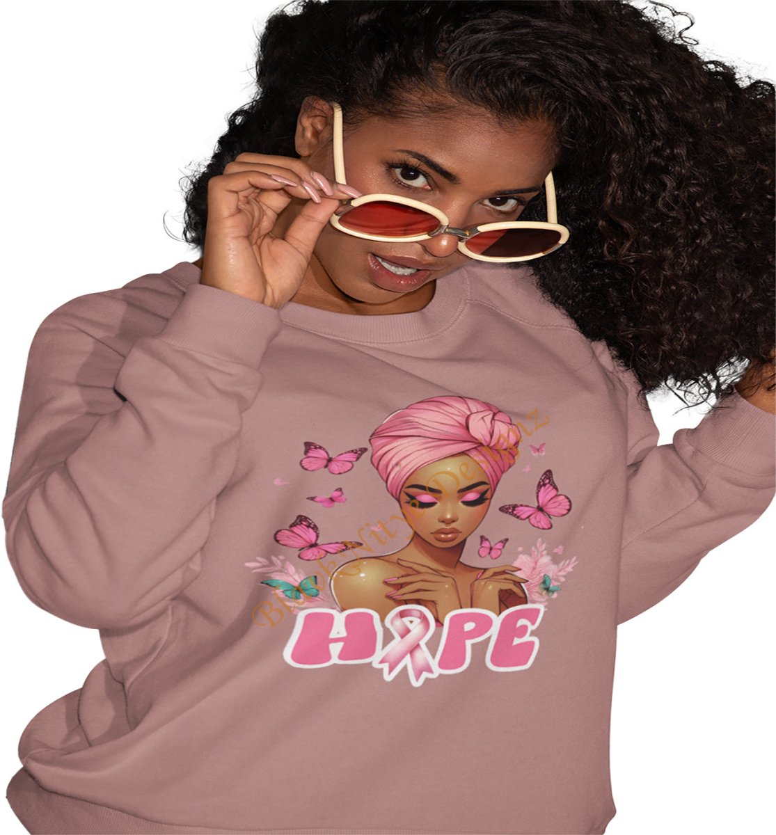 Breast Cancer Awareness "HOPE" Women Sweatshirt - BlavkNitye Designz