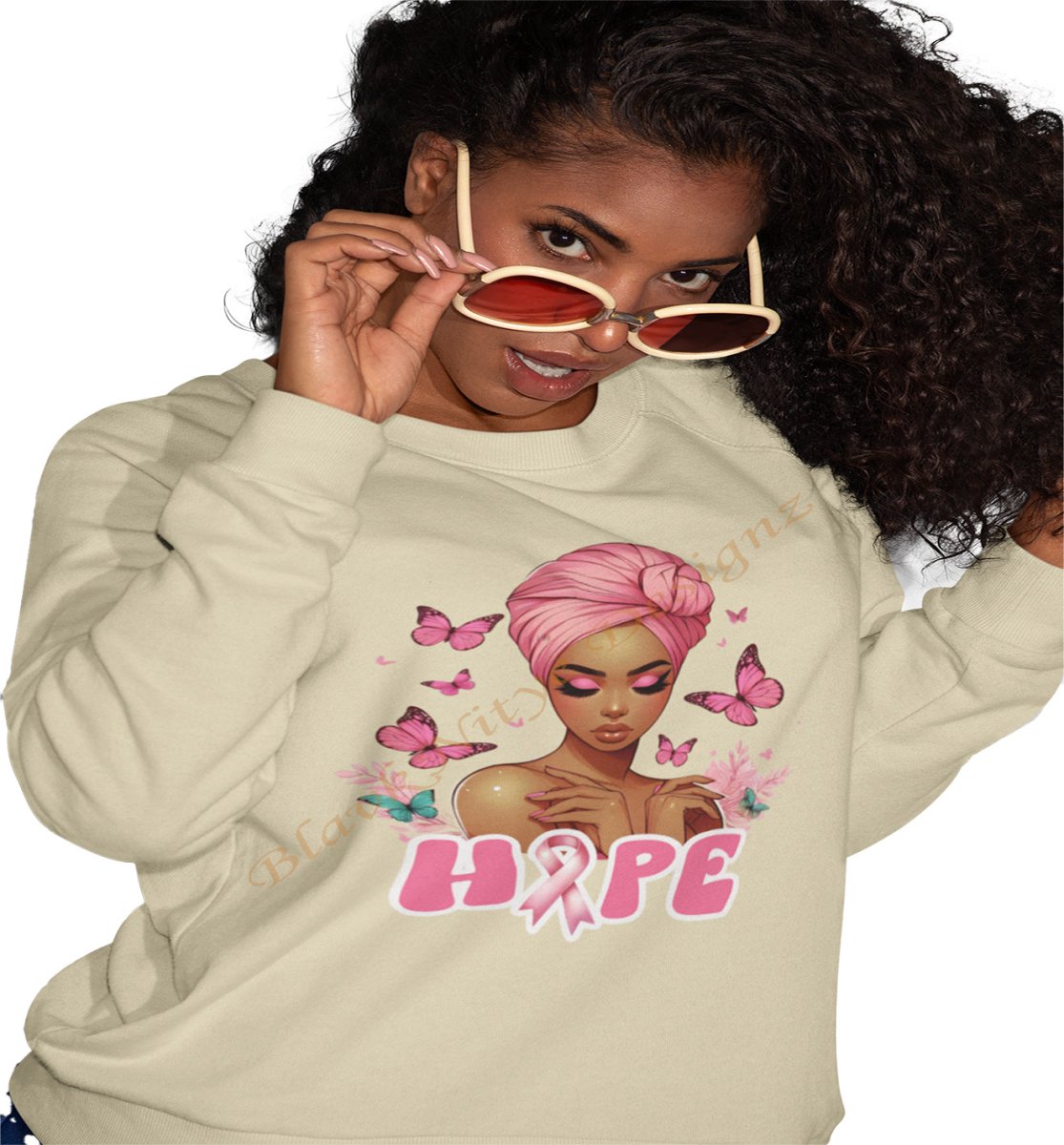 Breast Cancer Awareness "HOPE" Women Sweatshirt - BlavkNitye Designz