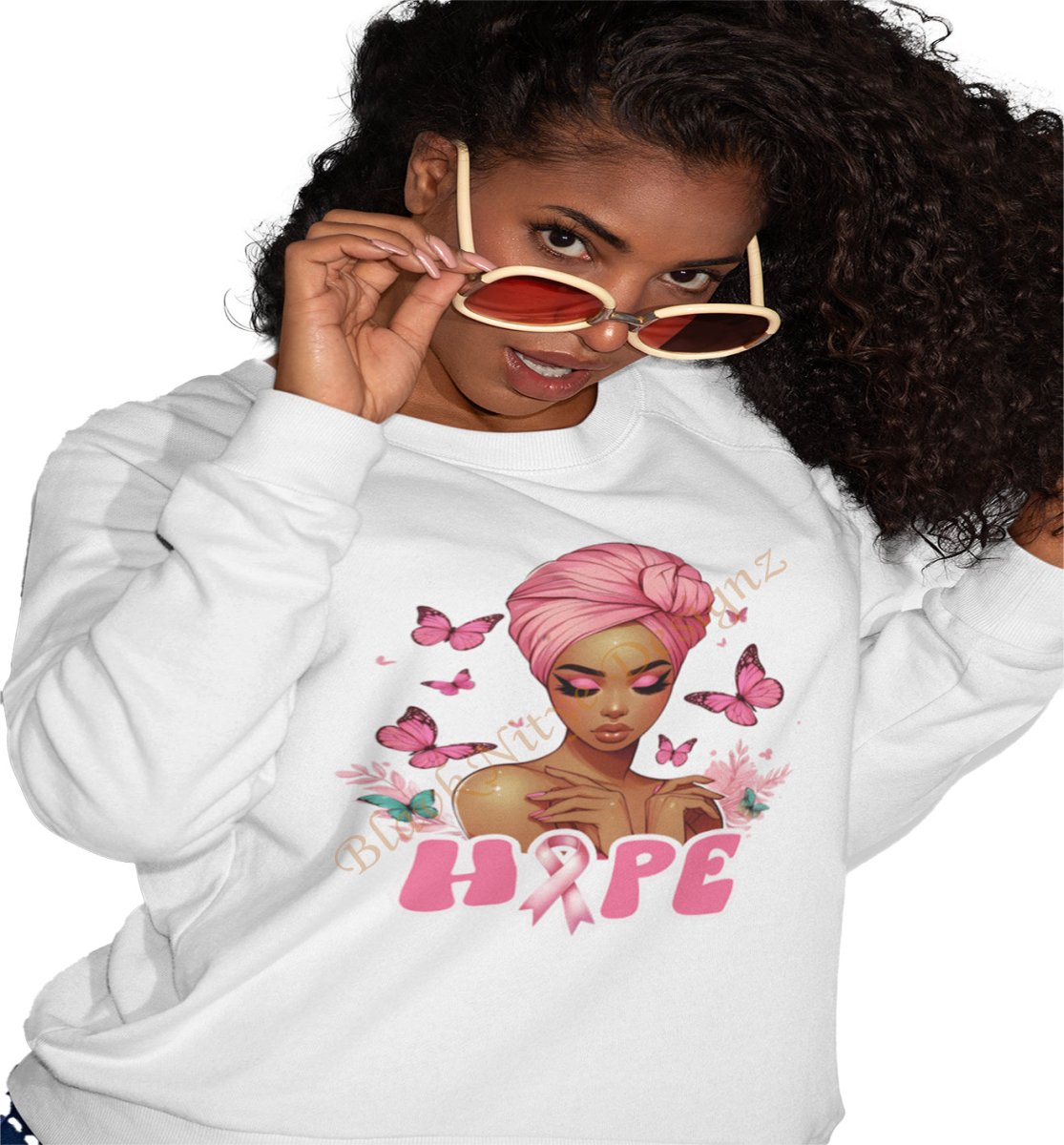 Breast Cancer Awareness "HOPE" Women Sweatshirt - BlavkNitye Designz