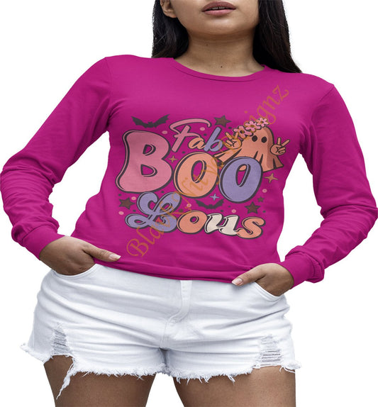 Fab - Boo - Lous Women Halloween T-Shirt - BlavkNitye Designz