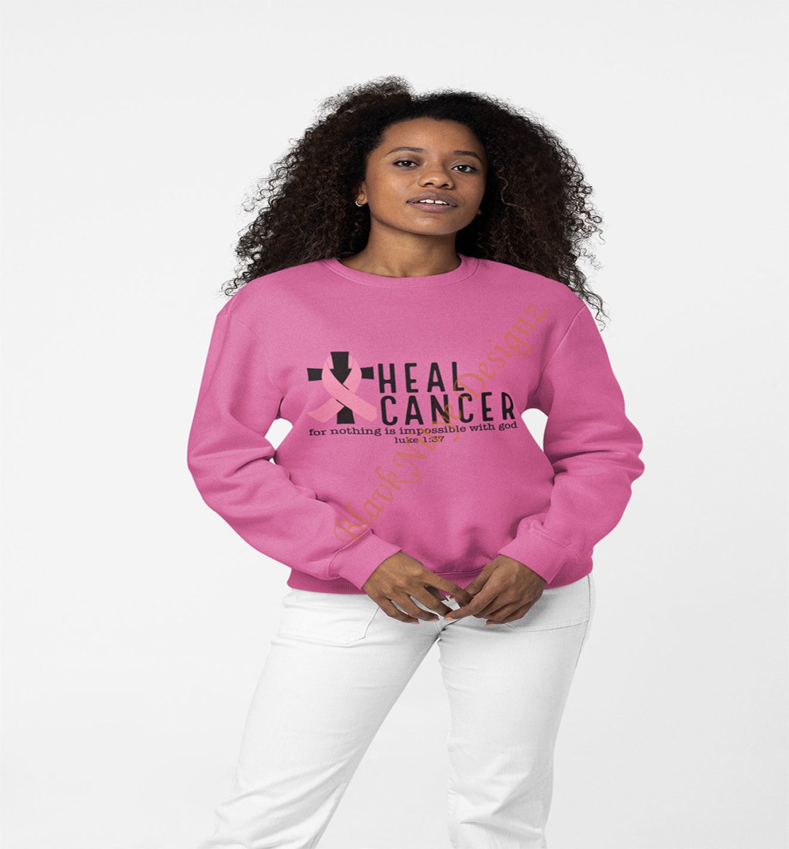 Heal Cancer Women Sweatshirt - BlavkNitye Designz