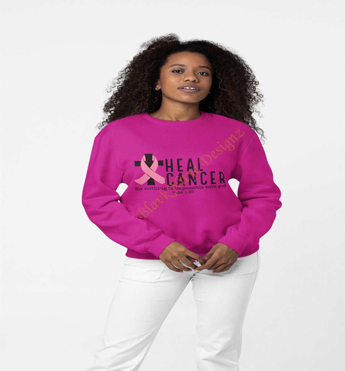 Heal Cancer Women Sweatshirt - BlavkNitye Designz