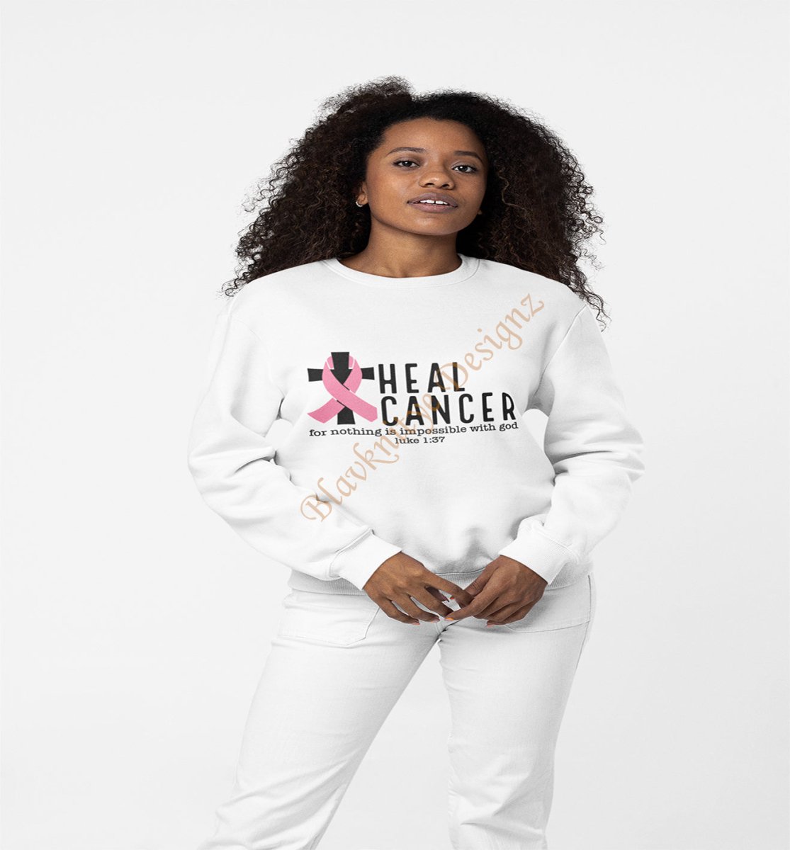 Heal Cancer Women Sweatshirt - BlavkNitye Designz