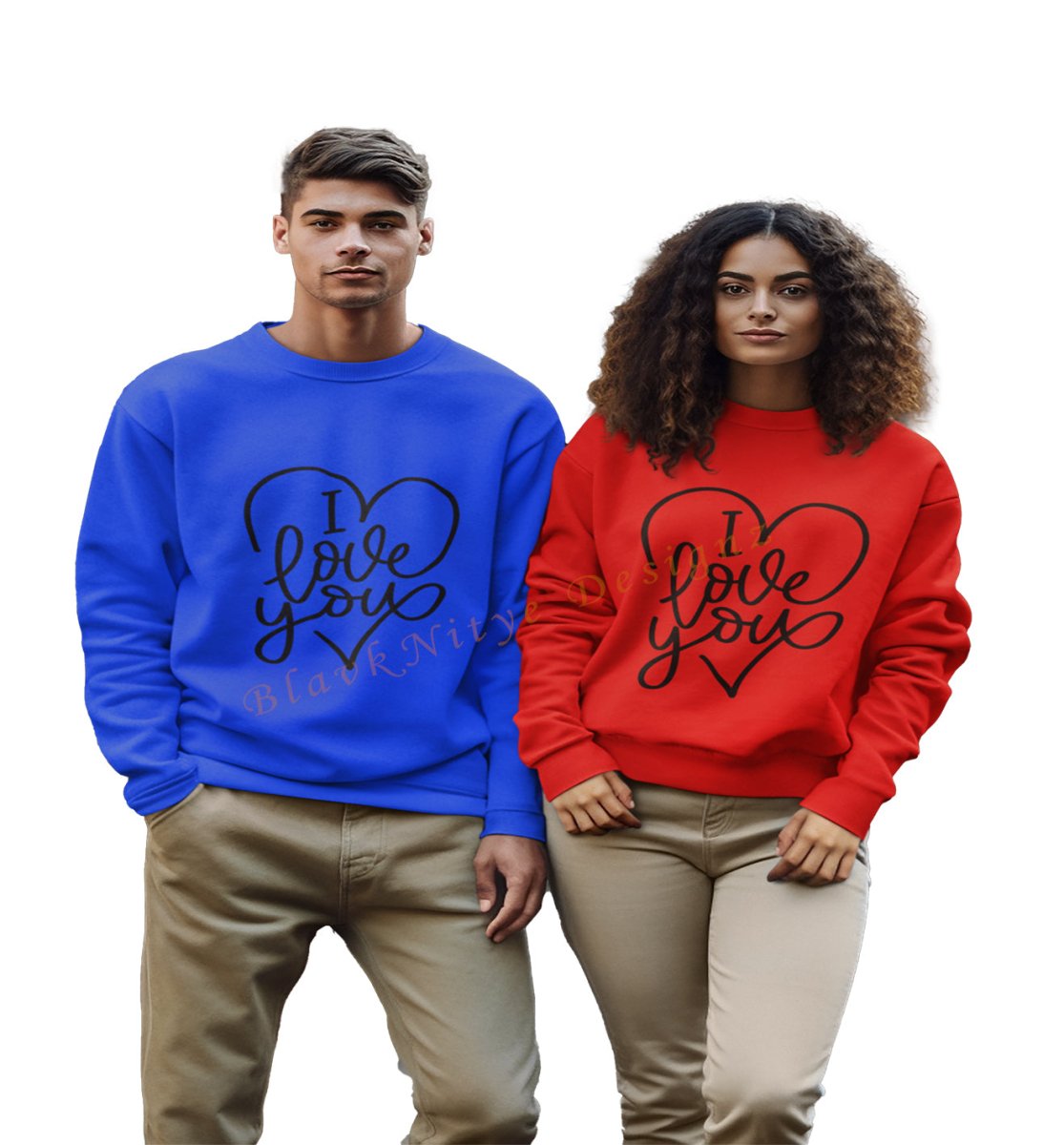 I Love You Heart Sweatshirt - BlavkNitye Designz