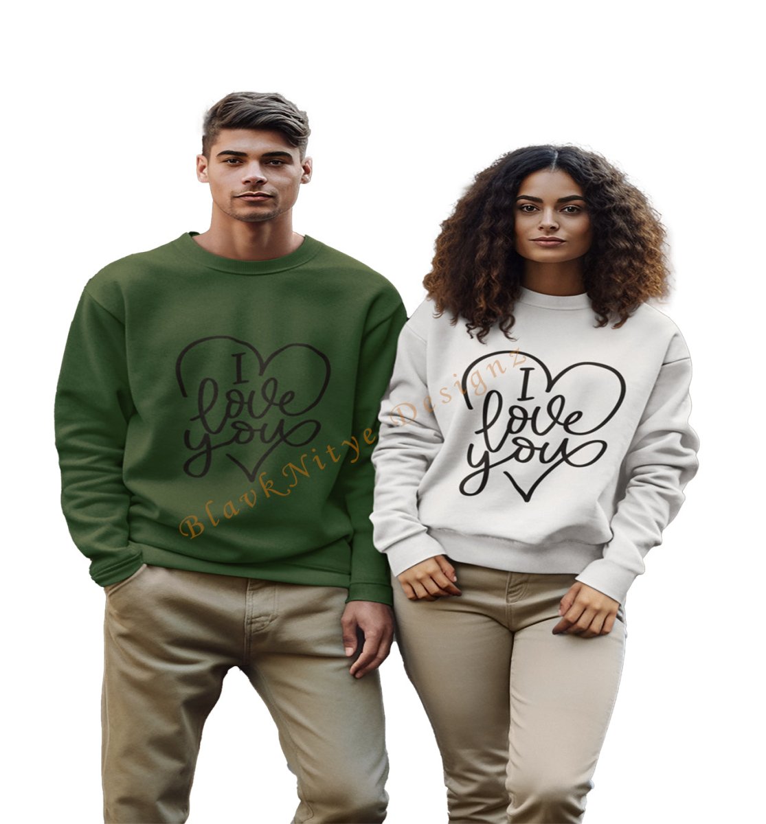 I Love You Heart Sweatshirt - BlavkNitye Designz