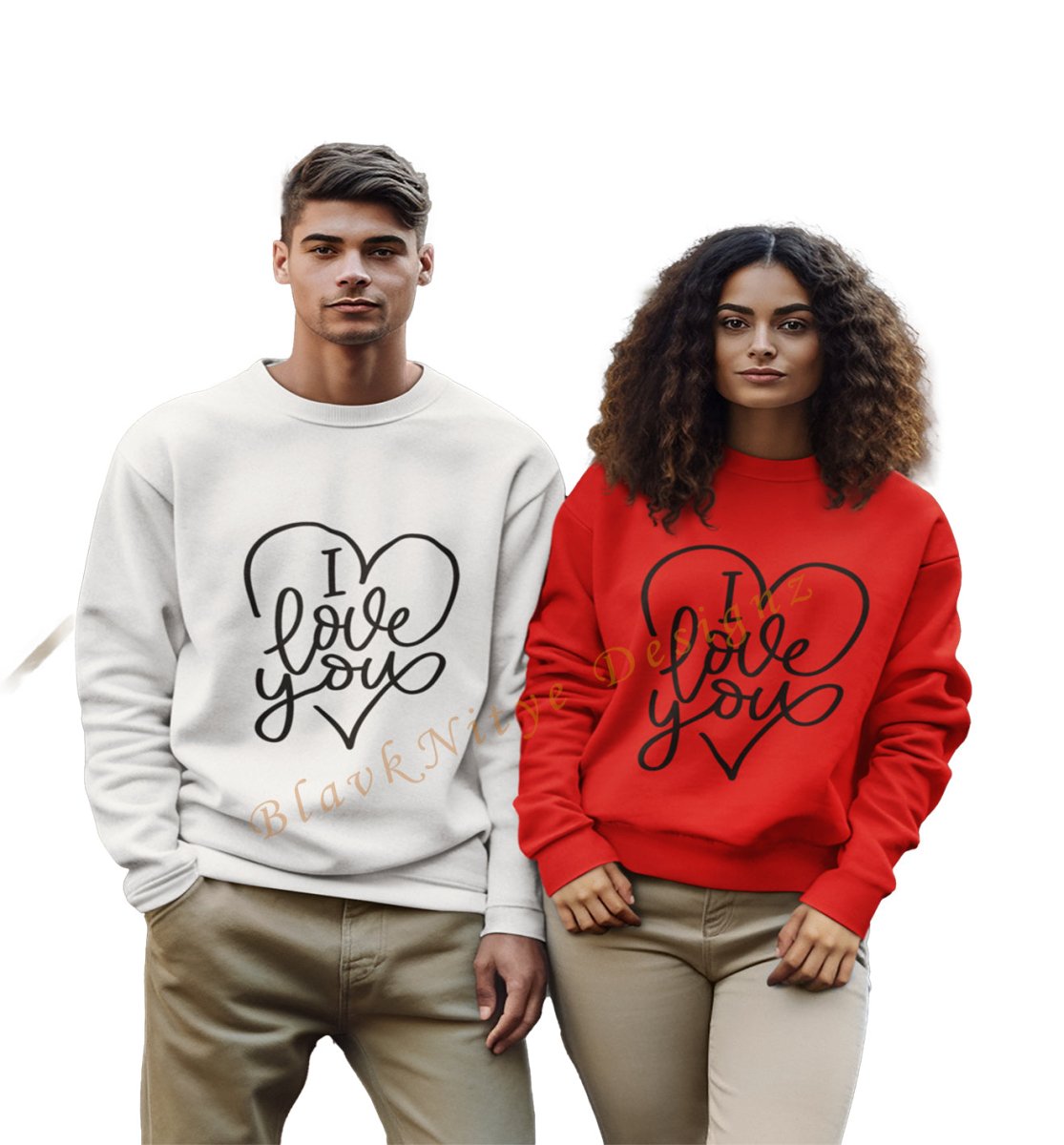 I Love You Heart Sweatshirt - BlavkNitye Designz