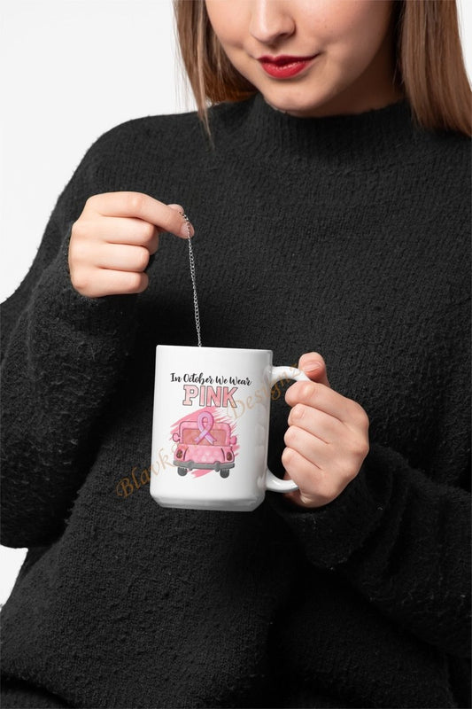 Sip in Support: Breast Cancer Awareness Mugs - BlavkNitye Designz